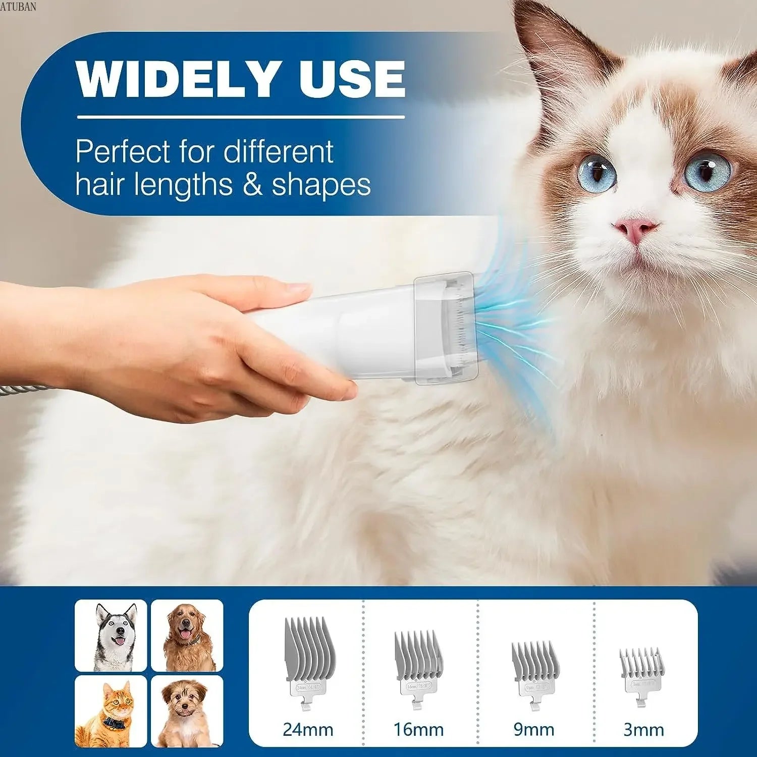 Pet Grooming Vacuum - Pawsitive Cuddles