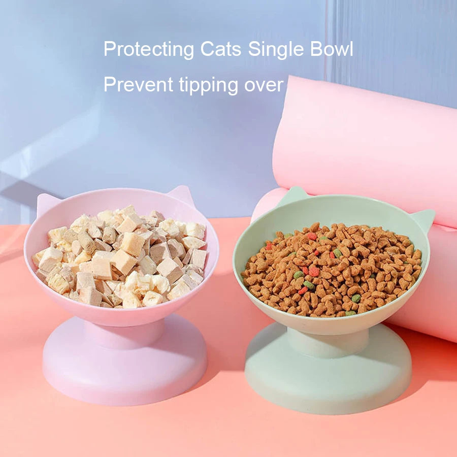 Cat feeding and drinking bowl,  high footed - Pawsitive Cuddles