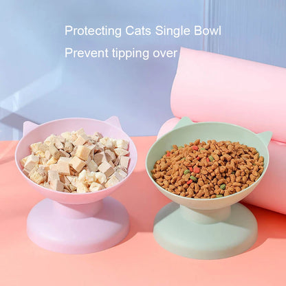 Cat feeding and drinking bowl,  high footed - Pawsitive Cuddles