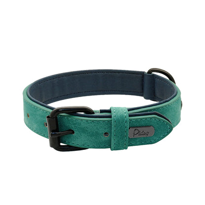Soft Padded Real Leather Collar for Big Dogs - Pawsitive Cuddles