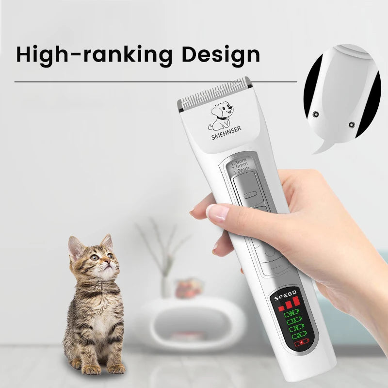 Professional Dog Clipper High Power Dog Hair Cutter Low Noise Pet Trimmer Grooming Clippers with Guard Combs for Animals - Pawsitive Cuddles