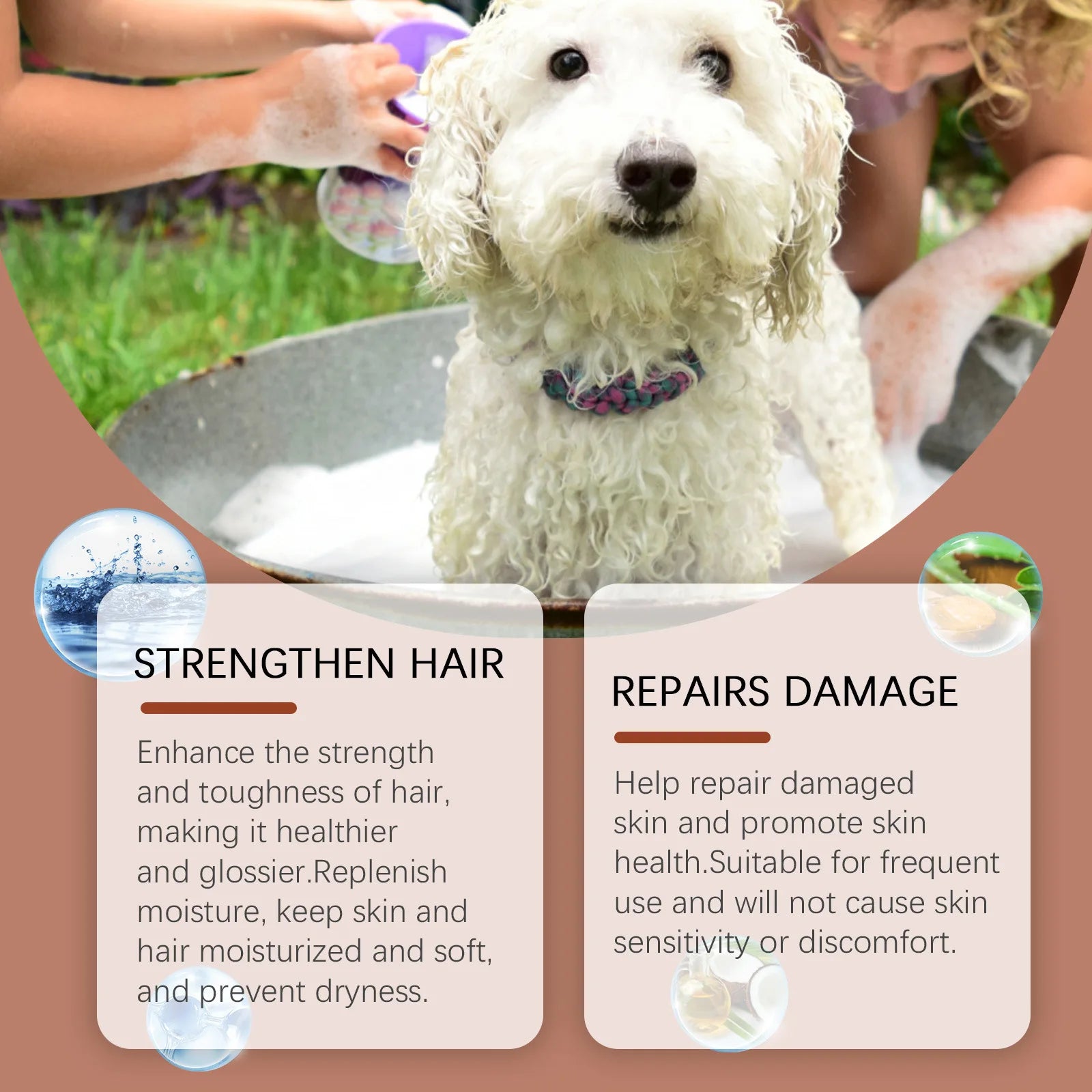 Dog Shampoo Conditioner Moisturizing for Sensitive Skin - Pawsitive Cuddles