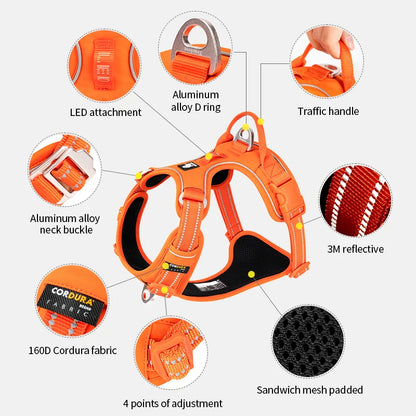 Pet No Pull Nylon Reflective Dog Harness - Pawsitive Cuddles