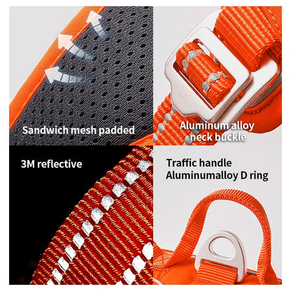 Pet No Pull Nylon Reflective Dog Harness - Pawsitive Cuddles