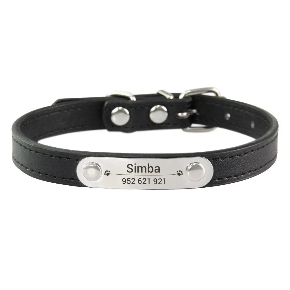 Personalized Dog Collar Name Carved ID - Pawsitive Cuddles