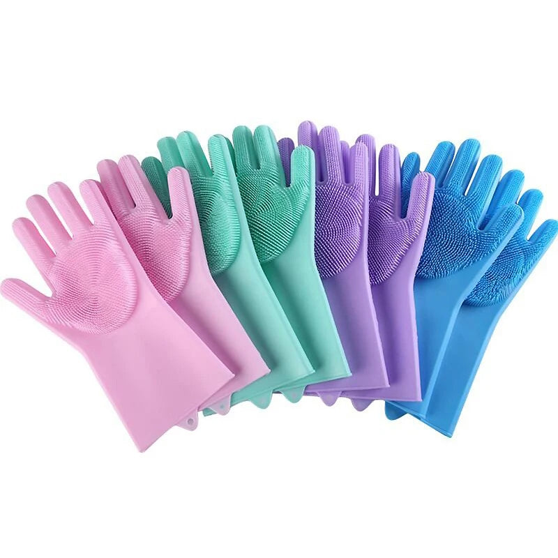 Soft Silicone Bath & Cleaning Gloves - Pawsitive Cuddles