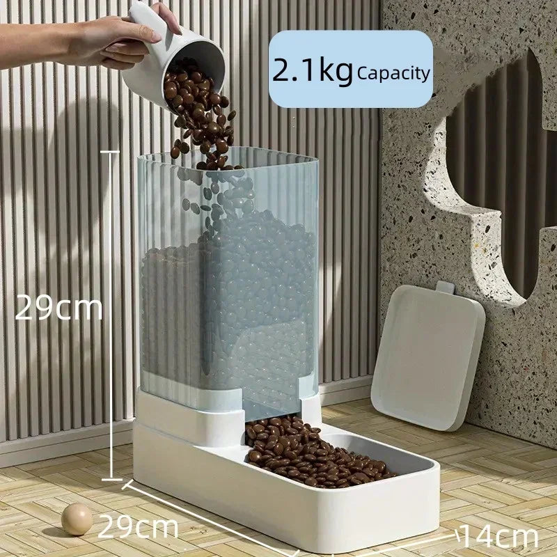 Automatic Cat Water Dispenser Gravity Dog Feeder Cat Feeder and Cats Water Dispenser Cat Feeder Food Storage Dispenser Container - Pawsitive Cuddles