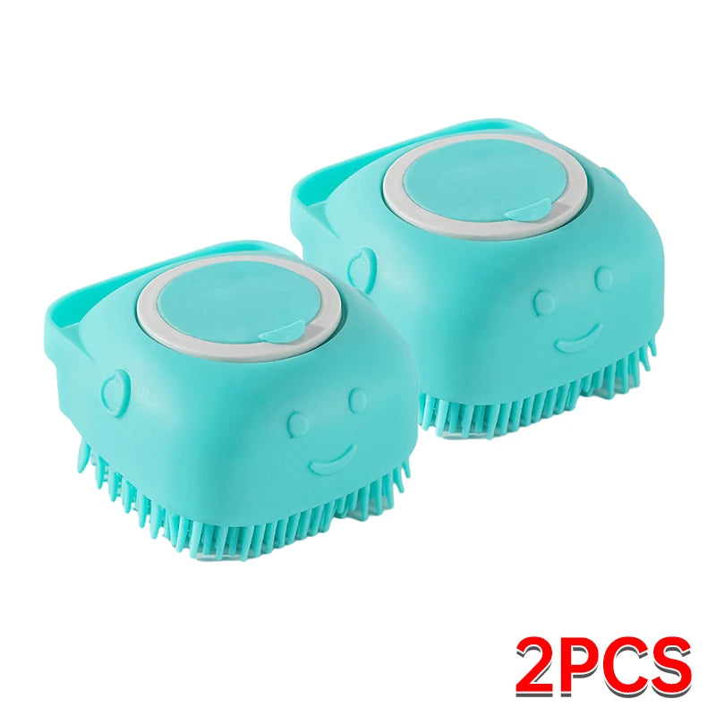 Pet Bathing Brush – Soft Silicone Massager for Dog & Cat Cleaning & Grooming - Pawsitive Cuddles