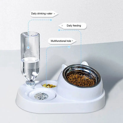 "2-in-1 Pet Feeder & Water Dispenser – Automatic Food & Water Bowl"