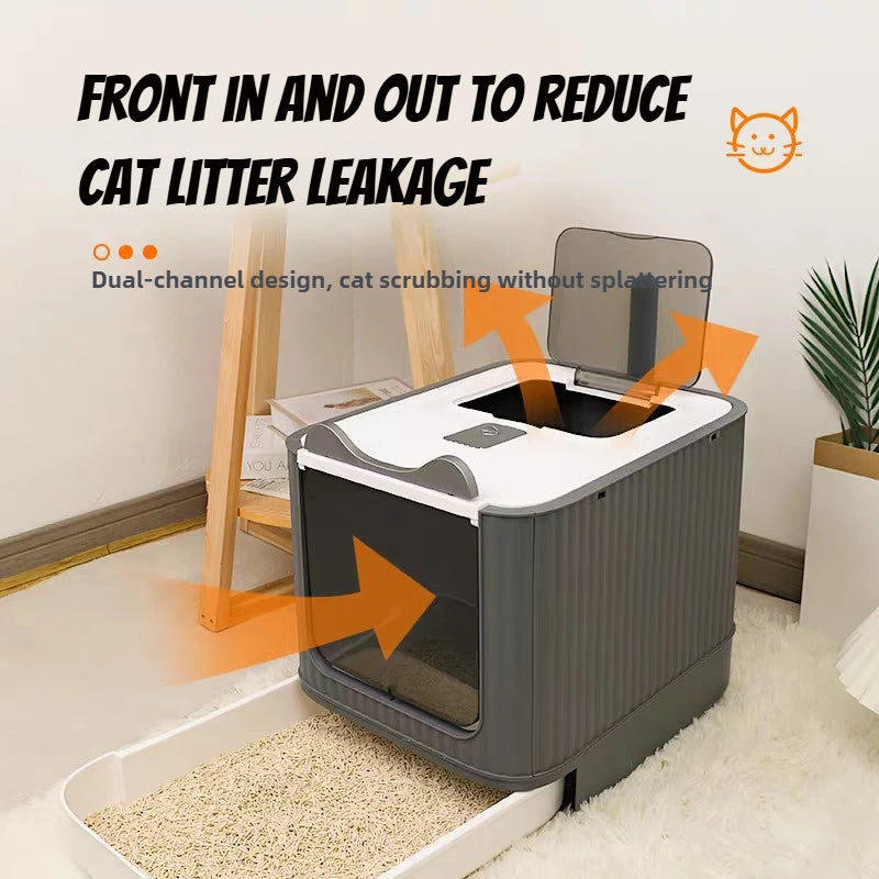 Cat Litter Box – Splash-Proof, Fully Enclosed - Pawsitive Cuddles