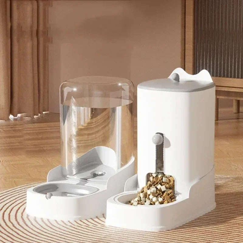 Dog Cat Water Fountain Large Capacity  Gravity Food Feeder Gravity Water Fountain