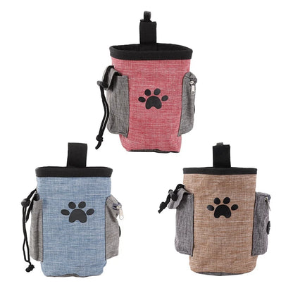 Dog Treat Training Pouch Bag with Waist Shoulder Strap Poop Bag Dispenser - Pawsitive Cuddles