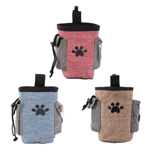 Dog Treat Training Pouch Bag with Waist Shoulder Strap Poop Bag Dispenser - Pawsitive Cuddles