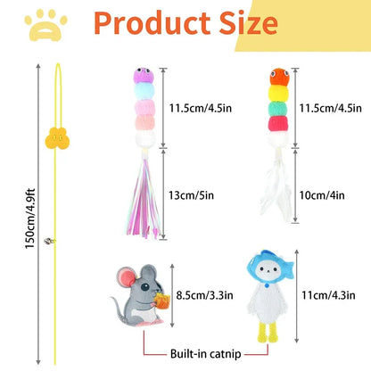 Cat Toy Swing – Elastic Feather Toy - Pawsitive Cuddles