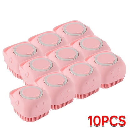 Pet Bathing Brush – Soft Silicone Massager for Dog & Cat Cleaning & Grooming - Pawsitive Cuddles