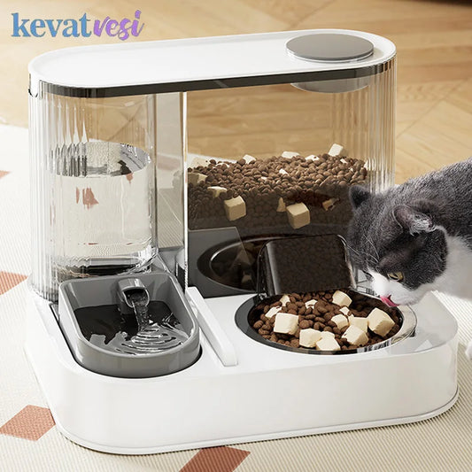 2-in-1 Automatic Pet Feeder & Water Dispenser – Large Capacity - Pawsitive Cuddles
