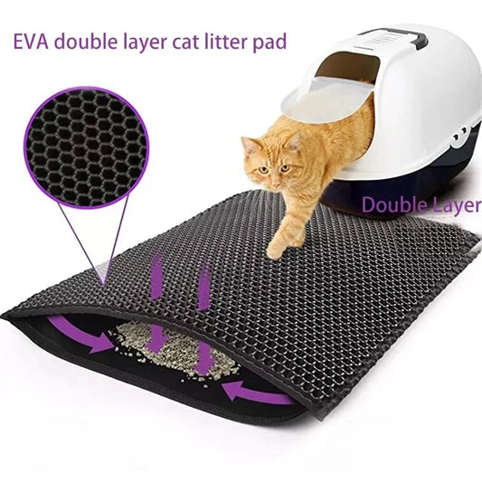 Cat Litter Mat With Double Layer Waterproof Washable Design - Click Mart