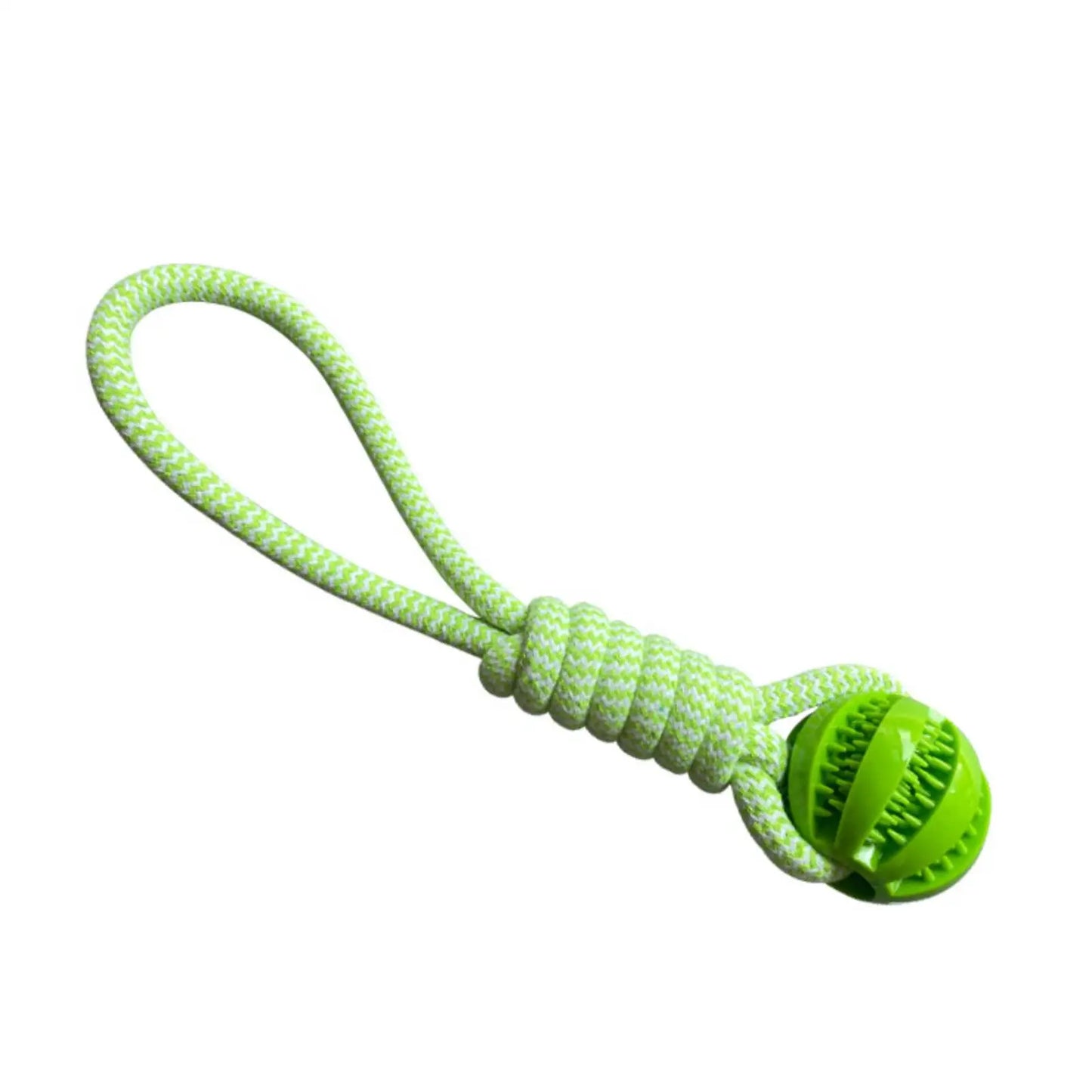 Interactive Dog Chew Toy – Treat Ball & Rope for Teeth Cleaning - Pawsitive Cuddles