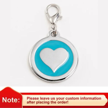 Custom Engraved Name Tag with Paw Print Design - Pawsitive Cuddles