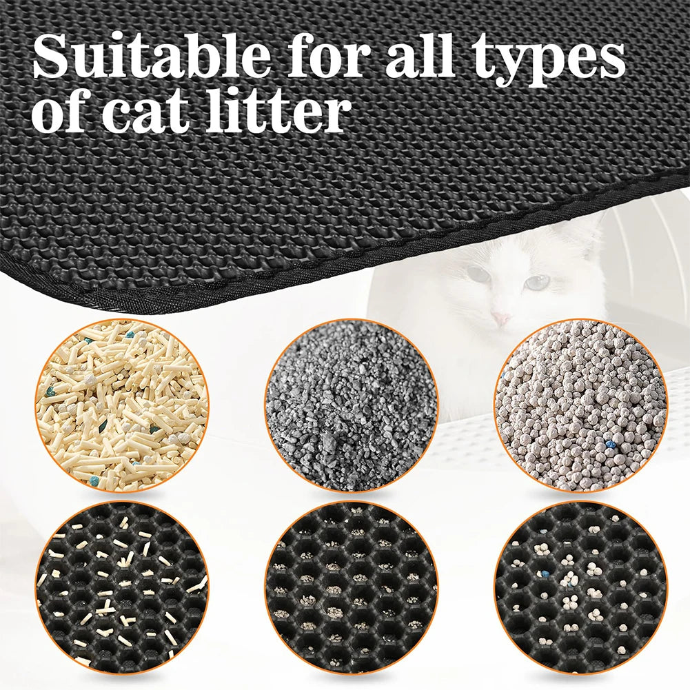 "Waterproof Cat Litter Mat – Double Layer, Non-Slip & Easy to Clean" - Pawsitive Cuddles