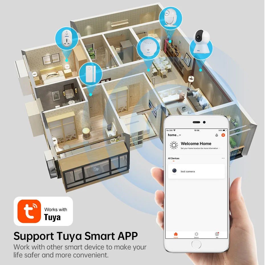 KERUI 2pcs/lot Tuya Smart WIFI IP Camera HD 1080P - Pawsitive Cuddles