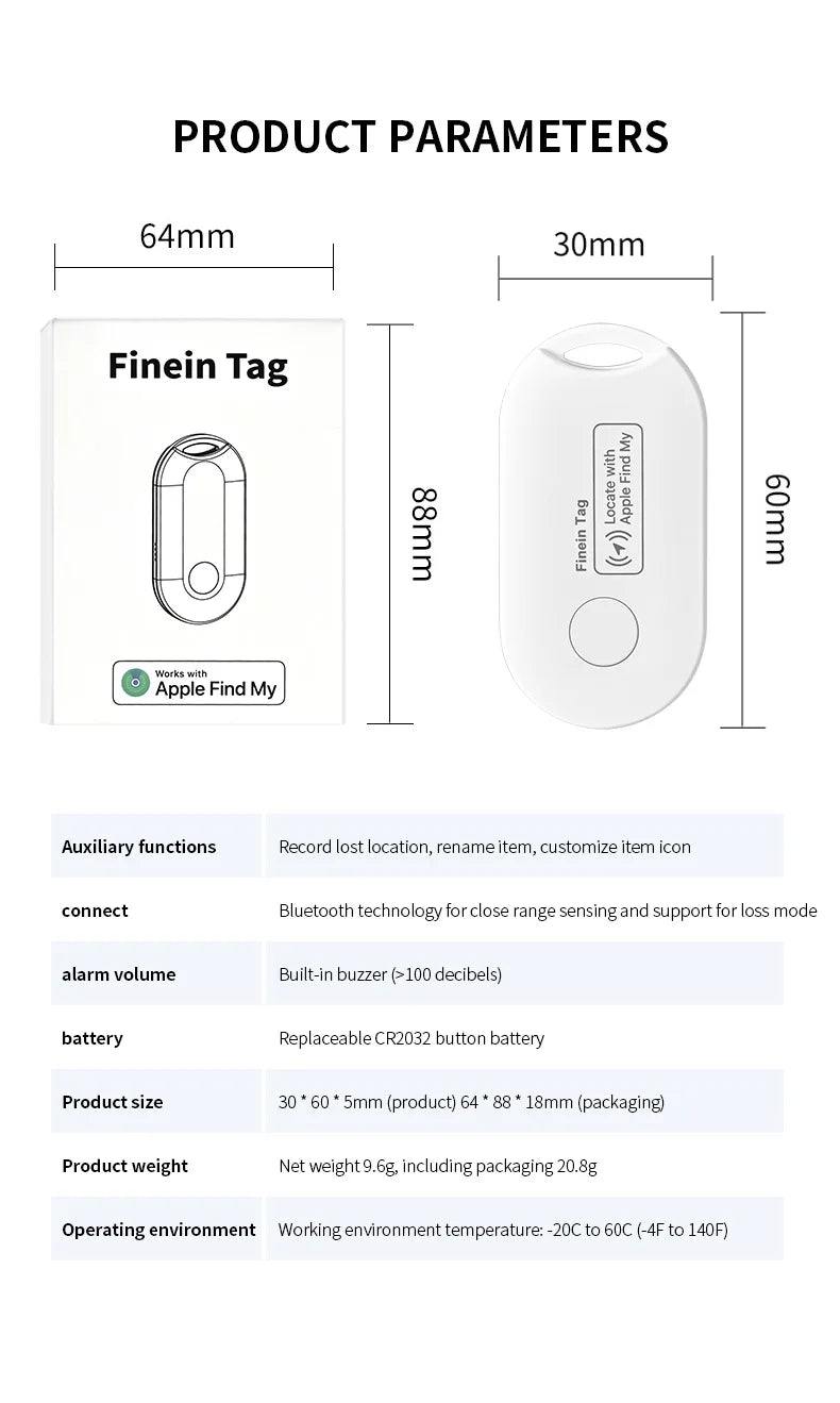 Mini GPS Tracker – iOS FindMy App, Smart Tag for Wallet, Car, Pet - Pawsitive Cuddles