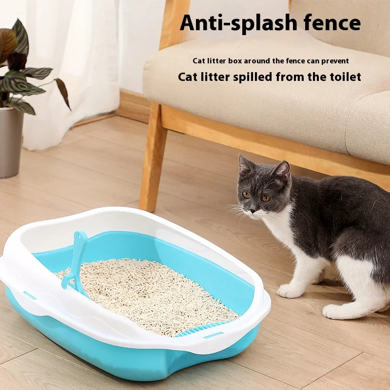 Cat Litter Box Portable Removable Semi Closed - Pawsitive Cuddles