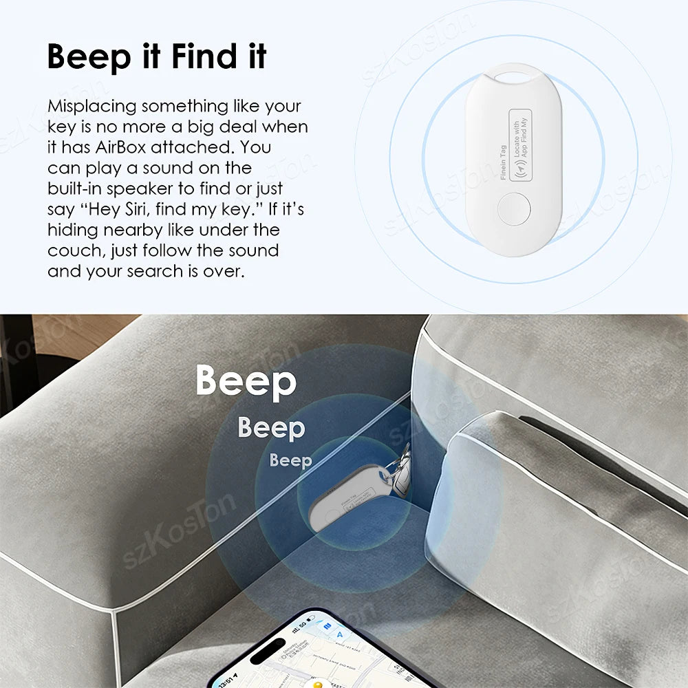 Mini GPS Tracker – iOS FindMy App, Smart Tag for Wallet, Car, Pet - Pawsitive Cuddles