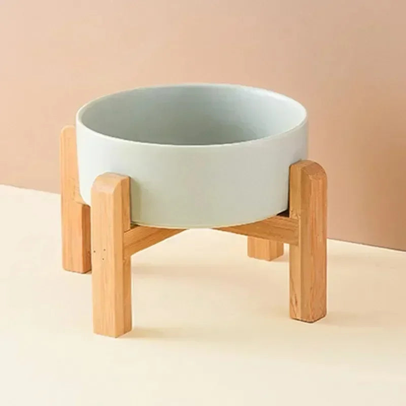 Big Bowl Double Ceramic Elevated Pet Feeders - Pawsitive Cuddles