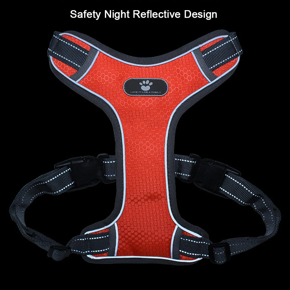 Dog Harness Vest Breathable Adjustable Reflective - Pawsitive Cuddles