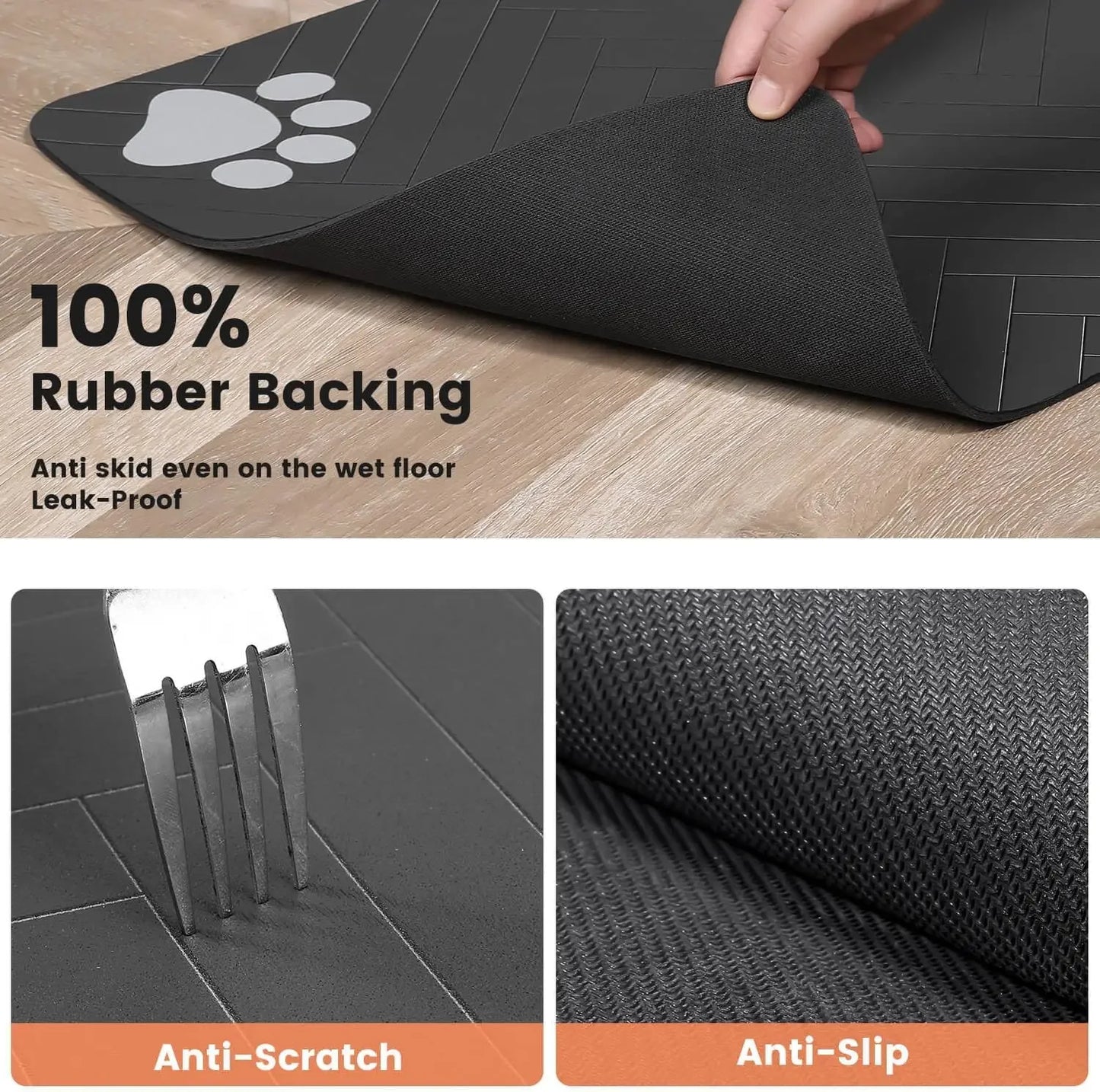 Waterproof Absorbent Pet Feeding Mat - Pawsitive Cuddles