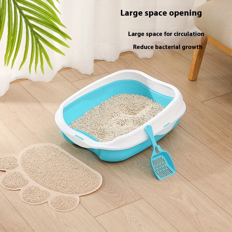 Cat Litter Box Portable Removable Semi Closed - Pawsitive Cuddles