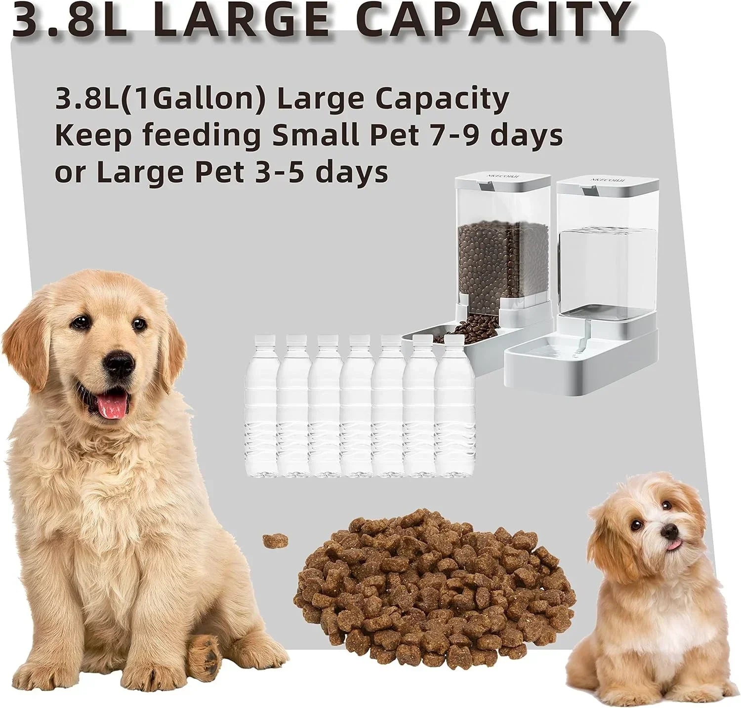 Automatic Cat Water Dispenser Gravity Dog Feeder Cat Feeder and Cats Water Dispenser Cat Feeder Food Storage Dispenser Container - Pawsitive Cuddles