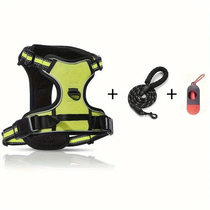 3 Pcs/set Anti-Escape Dog HarnessLeash And Poop Bag - Pawsitive Cuddles