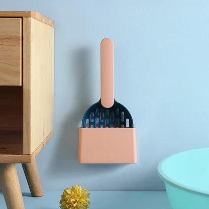 Plastic Shovel with Base for Self-Cleaning Litter Boxes - Pawsitive Cuddles