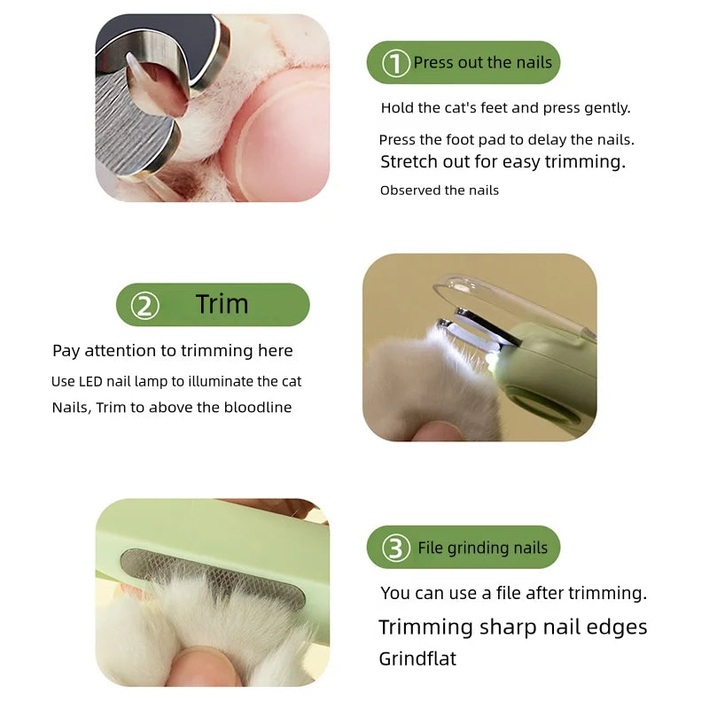 LED Equipped Pet Nail Clipper - Pawsitive Cuddles