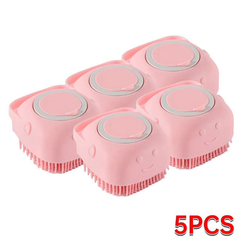 Pet Bathing Brush – Soft Silicone Massager for Dog & Cat Cleaning & Grooming - Pawsitive Cuddles