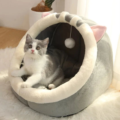 Soft Warm Cat Lounger Cushion - Pawsitive Cuddles
