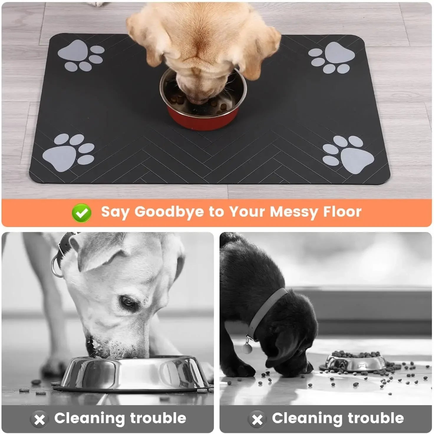 Waterproof Absorbent Pet Feeding Mat - Pawsitive Cuddles
