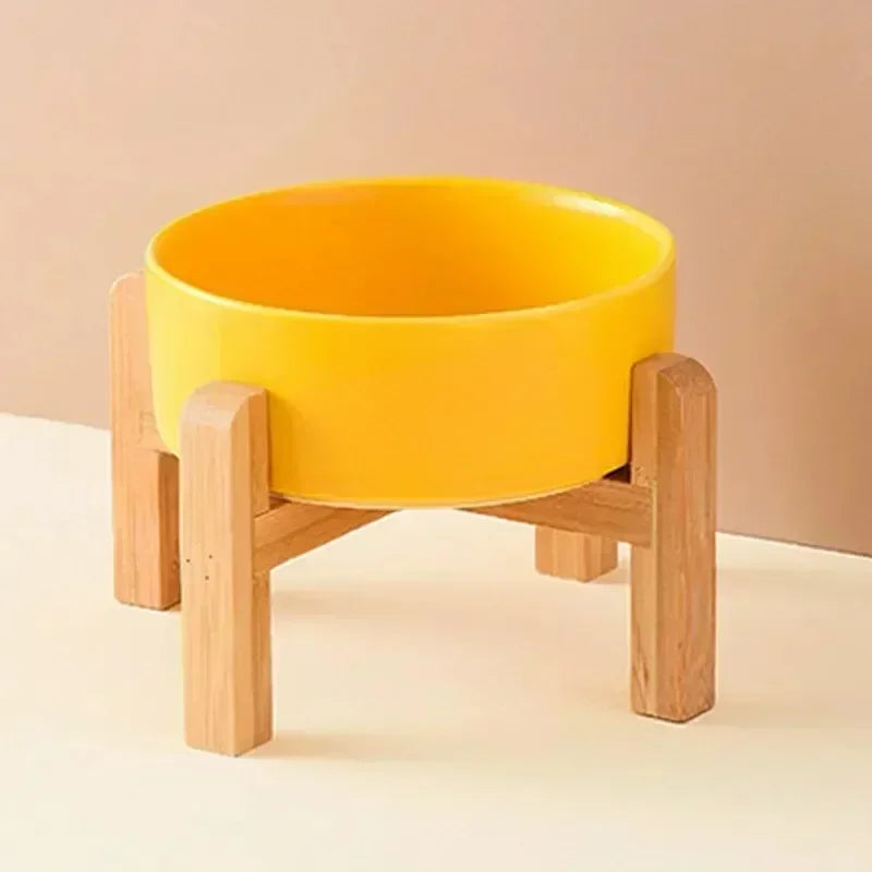 Big Bowl Double Ceramic Elevated Pet Feeders - Pawsitive Cuddles