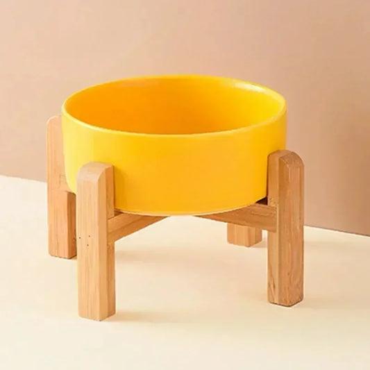 Big Bowl Double Ceramic Elevated Pet Feeders - Pawsitive Cuddles