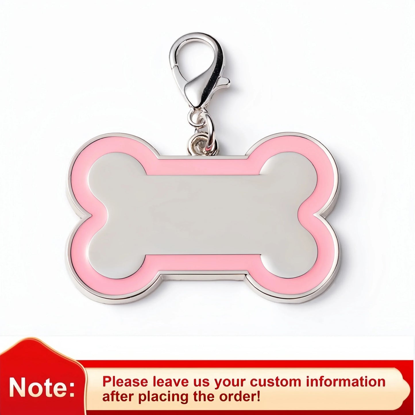 Custom Engraved Name Tag with Paw Print Design - Pawsitive Cuddles
