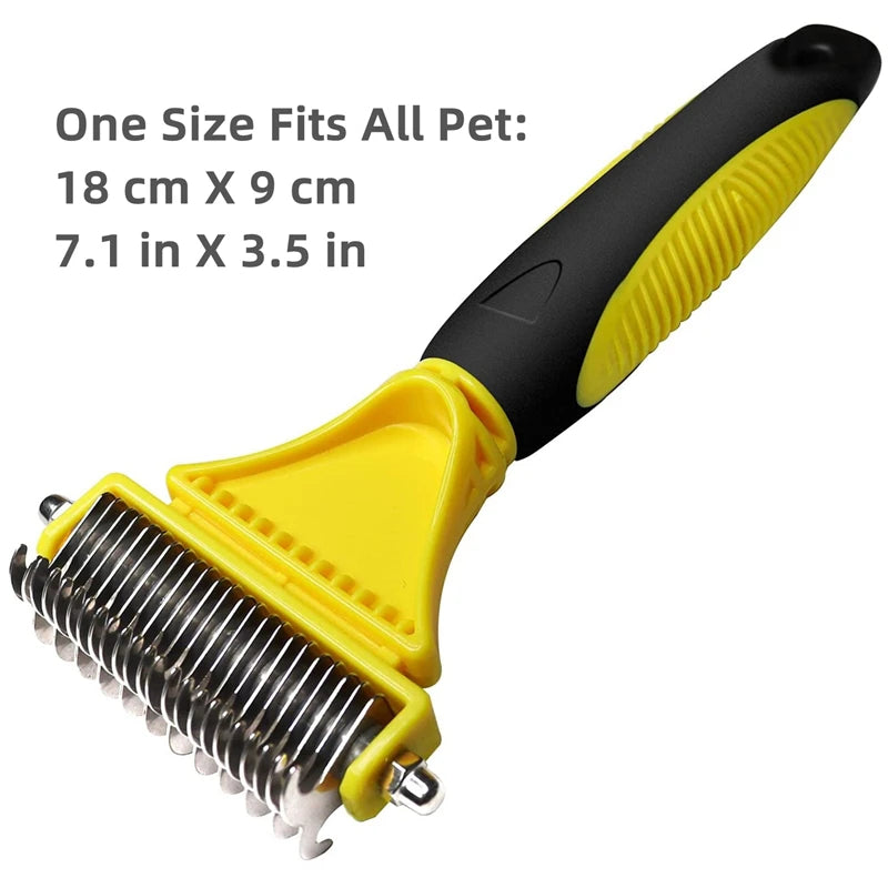 2-Sided Stainless Steel Pet Grooming Brush - Pawsitive Cuddles
