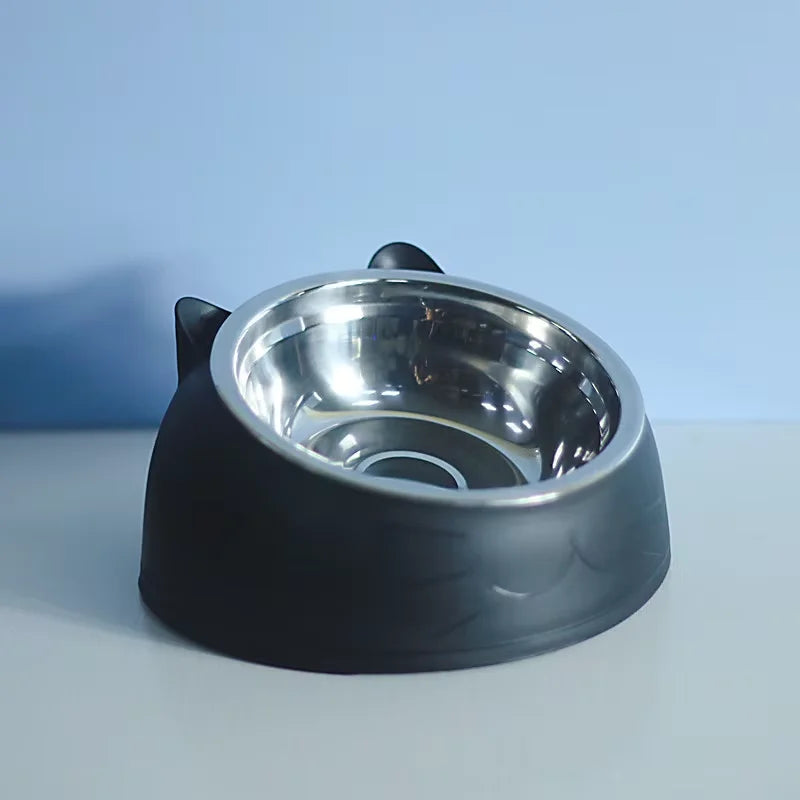 Stainless Steel Double Cat Bowl - Pawsitive Cuddles