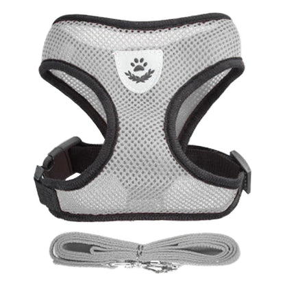 **Cat & Dog Harness Vest – Adjustable Mesh Walking Lead Leash for Small/Medium Pets** - Pawsitive Cuddles