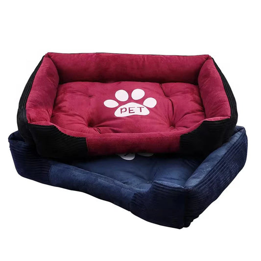 Warm Bone Washable Pet Bed for Dogs & Cats – Soft Cotton Nest - Pawsitive Cuddles