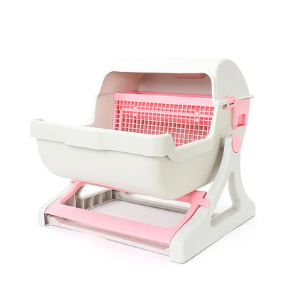 Semi-automatic Litter Box Anti-splash  Semi-enclosed - Pawsitive Cuddles