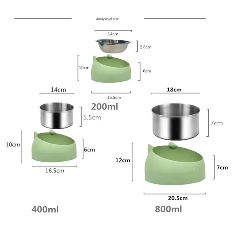 Stainless Steel Double Cat Bowl - Pawsitive Cuddles
