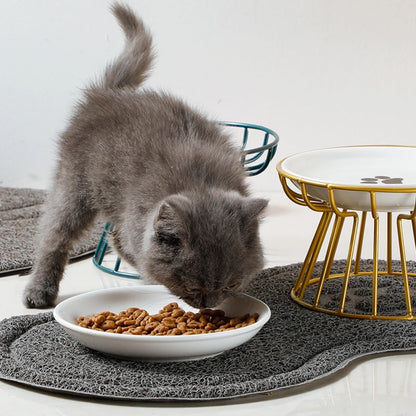 1 Set Pet Feeder Ceramic Bowl - Pawsitive Cuddles