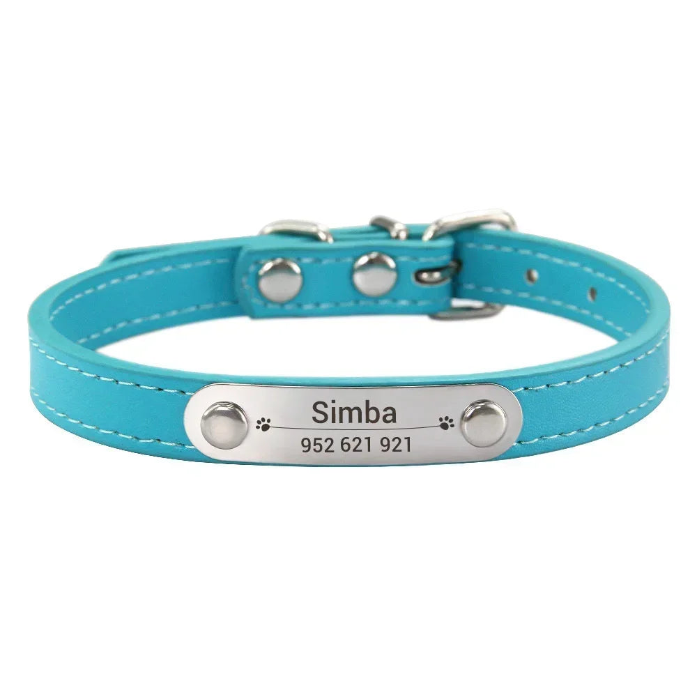 Personalized Dog Collar Name Carved ID - Pawsitive Cuddles